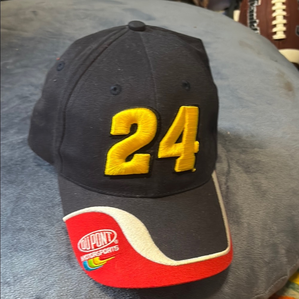 Nascar Navy Cap with Red Signature JEFF GORDON EARLY 90’s
